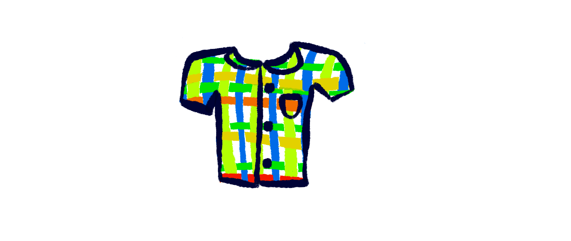 The woven fabric taking the shape of a shirt